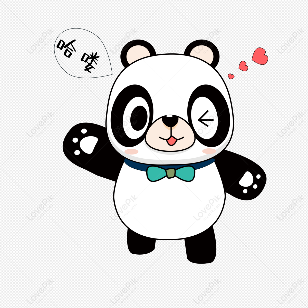 Hello Panda Emoticon Pack PNG Transparent Image And Clipart Image For ...