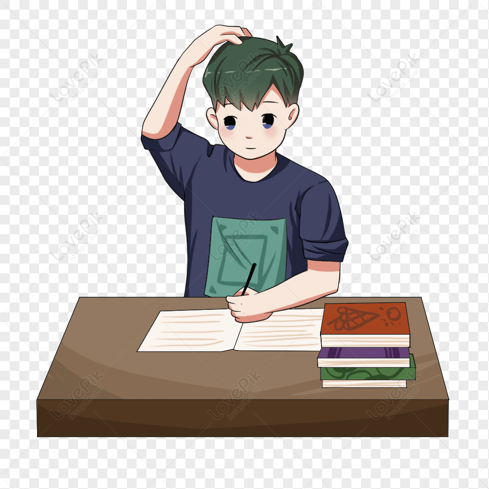 Mock Test, Man Paper, Boy Cartoon, Man Working PNG Image Free Download ...