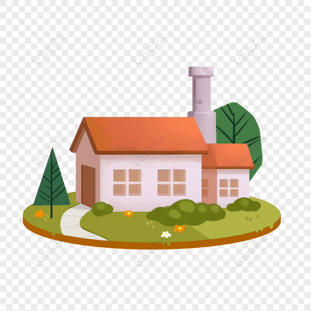 Petite maison miniature 3D. illustration d'objet rendu 12794527 PNG