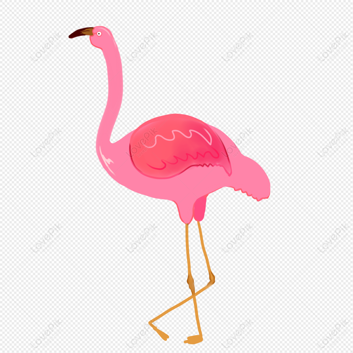 Flamingo De Dibujos Animados Rosa PNG Imágenes Gratis - Lovepik