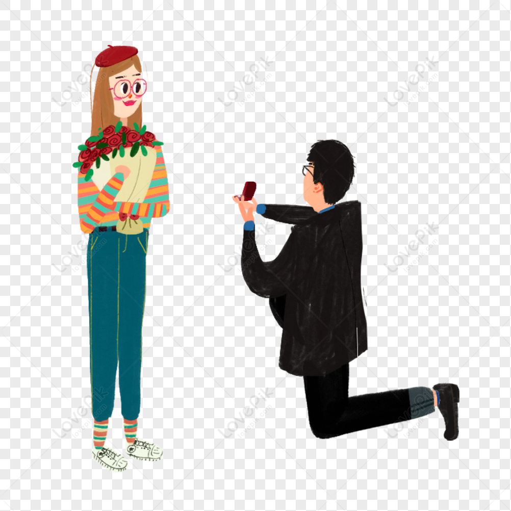 Proposal Boy, Couple Proposal, Girl School, Couple Proposing Free PNG ...