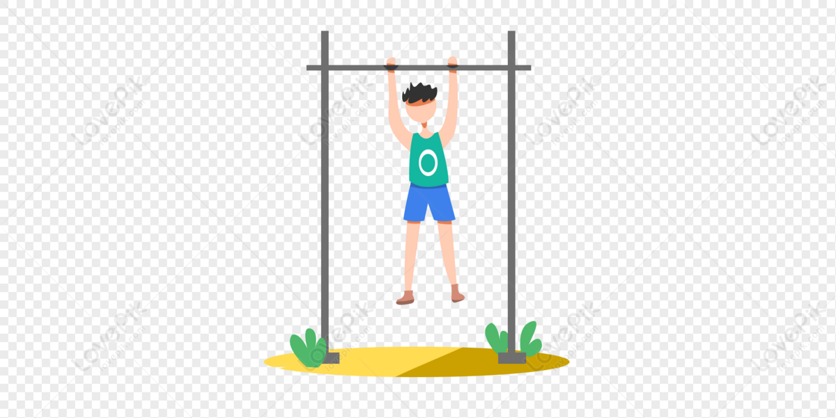 Pull-ups, Cartoon Man, Characters, Morning Exercise PNG Transparent Image  And Clipart Image For Free Download - Lovepik