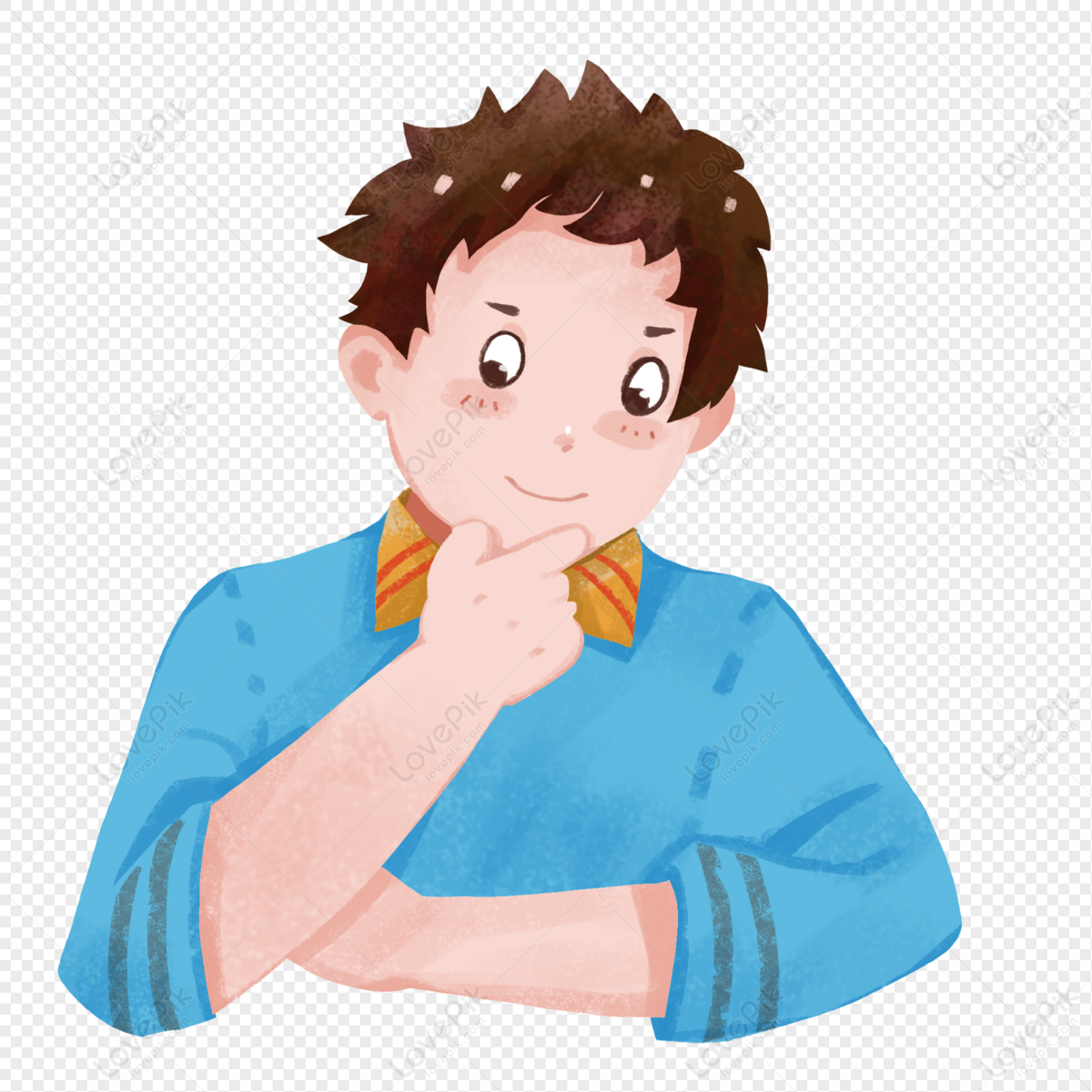 Thinking Boy PNG Images With Transparent Background | Free Download On  Lovepik