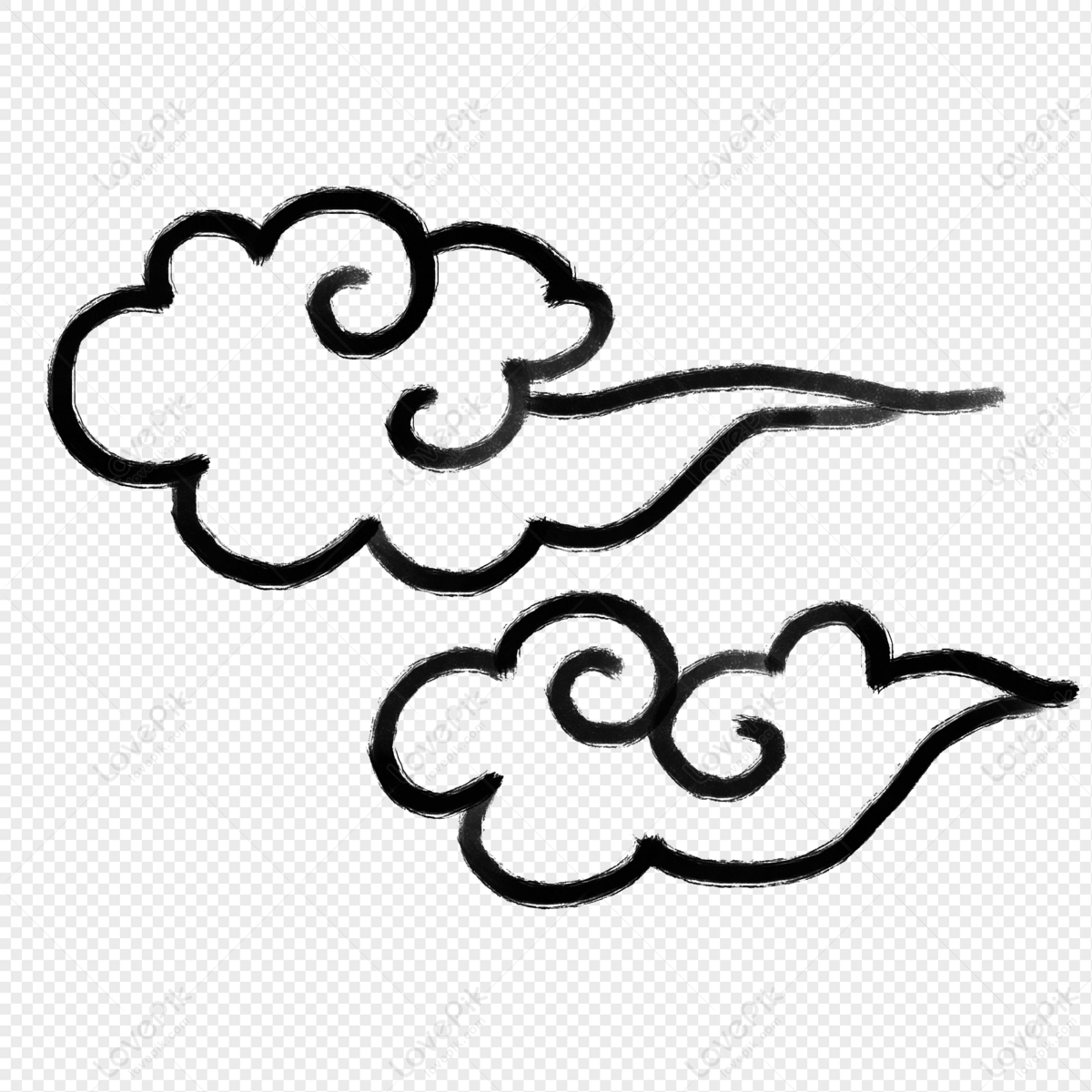 clipart cloud shapes