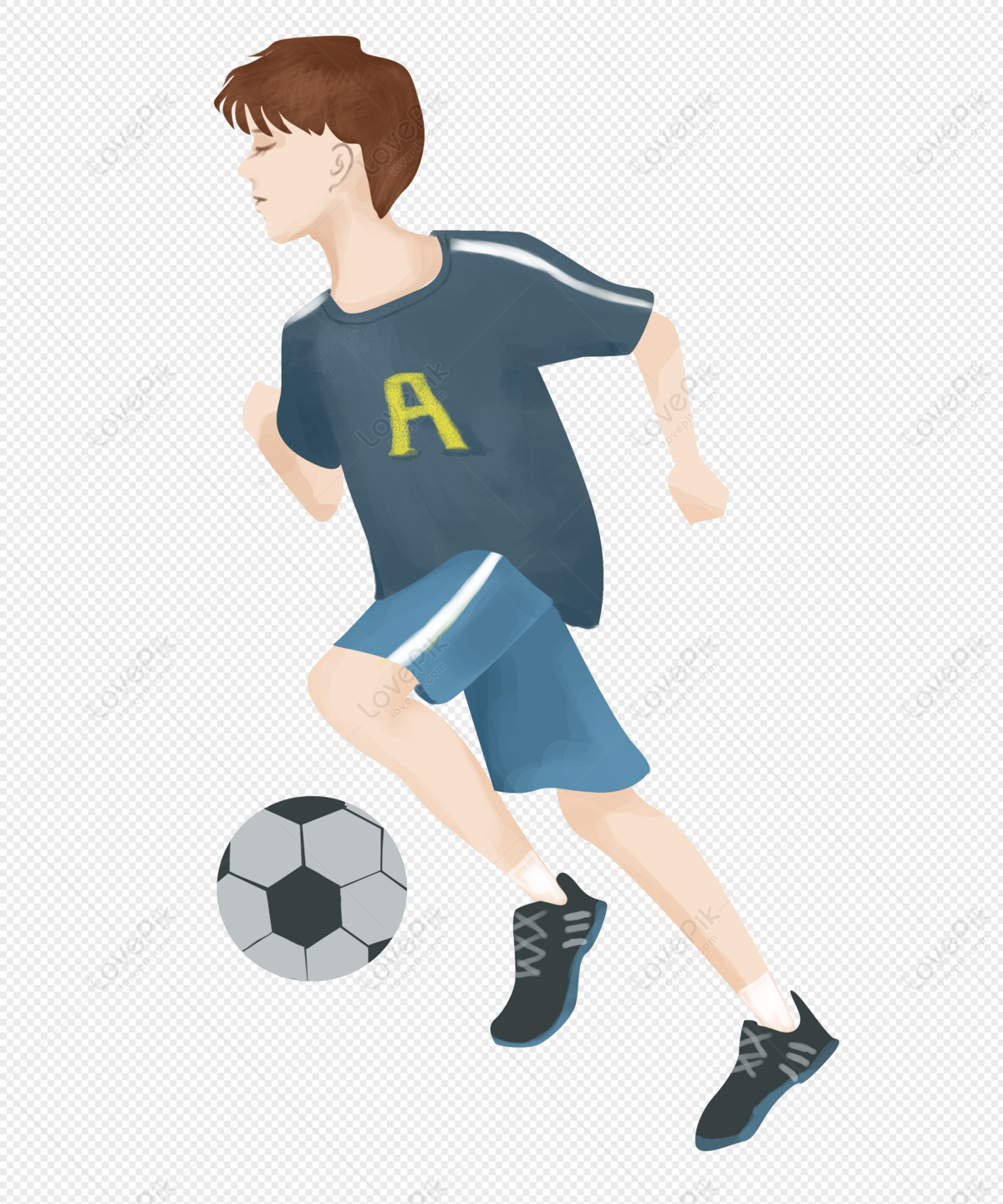 Boy Playing Football PNG Image And Clipart Image For Free Download ...