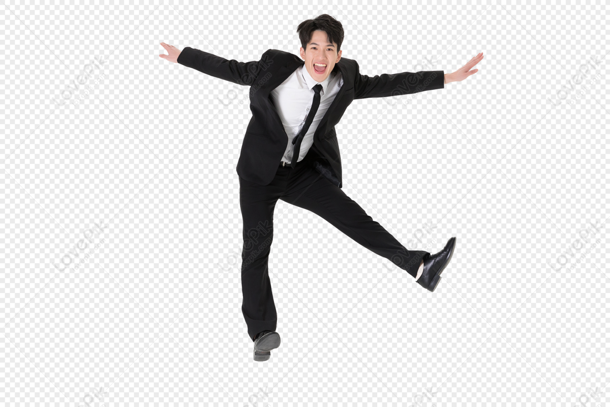 Business Male Jumping, Jumping Man, Confrontation, Male Free PNG And ...