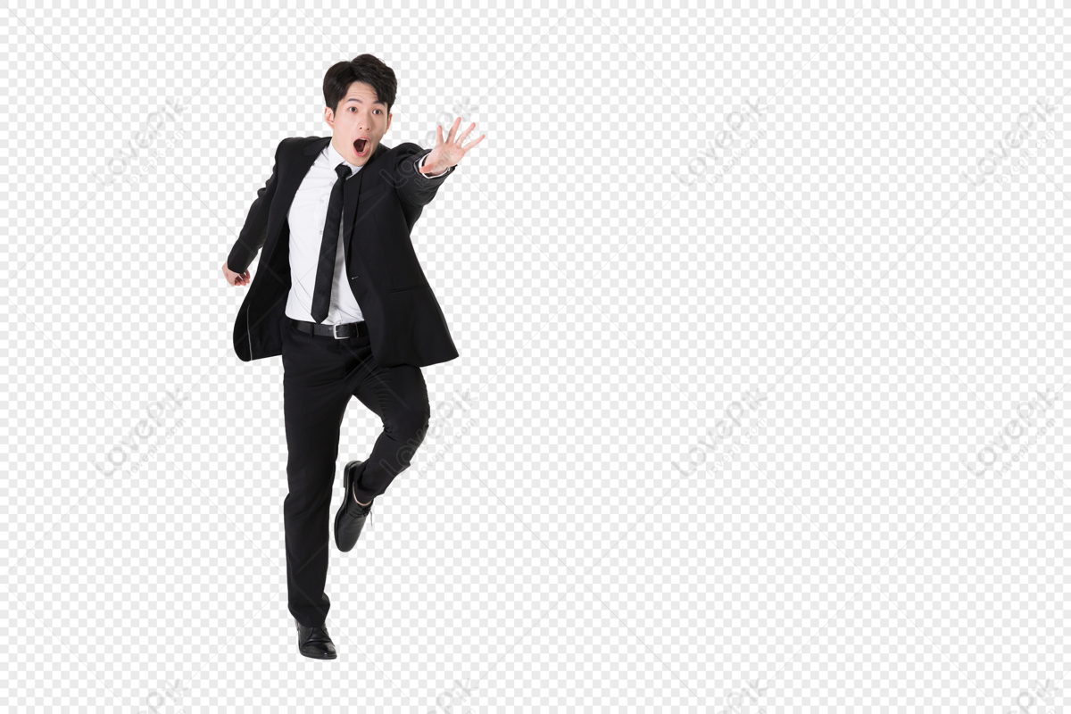 Business Man Exaggerated Running, Jumping Man, Business Suit, Man Suit ...