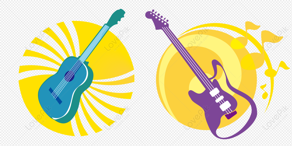 regla perspectiva patrocinado Instrumento Musical De Dibujos Animados Bajo Y Guitarra PNG Imágenes Gratis  - Lovepik