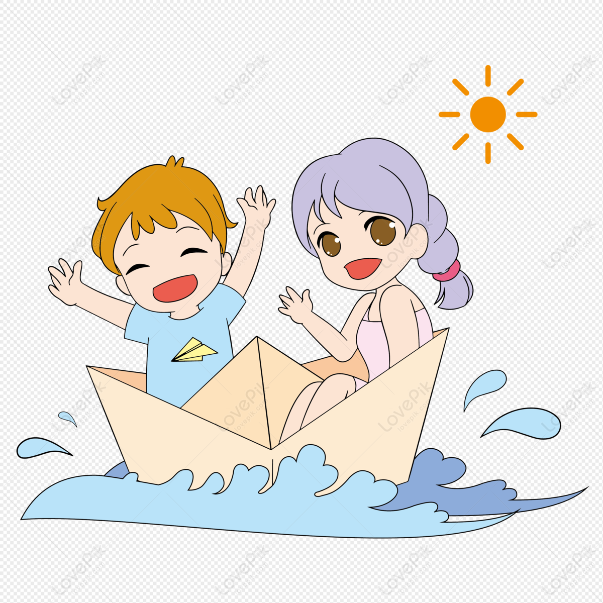 paper boat clipart png