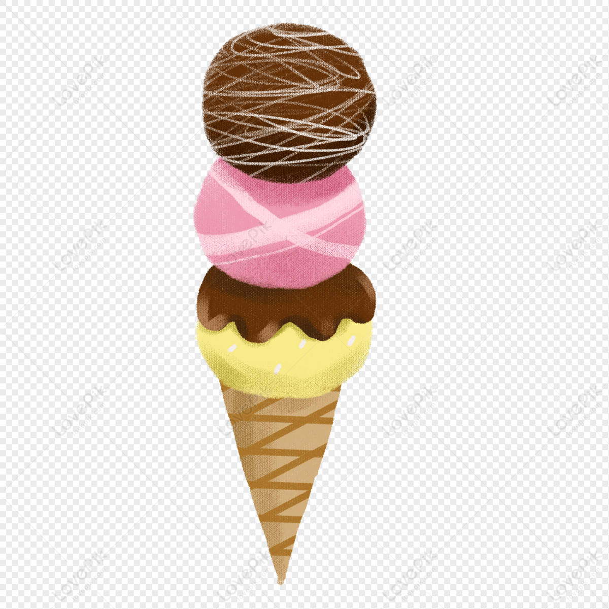 Illustrator Of Snack Ice Cream, Delicious Ice Cream, Cartoon ...