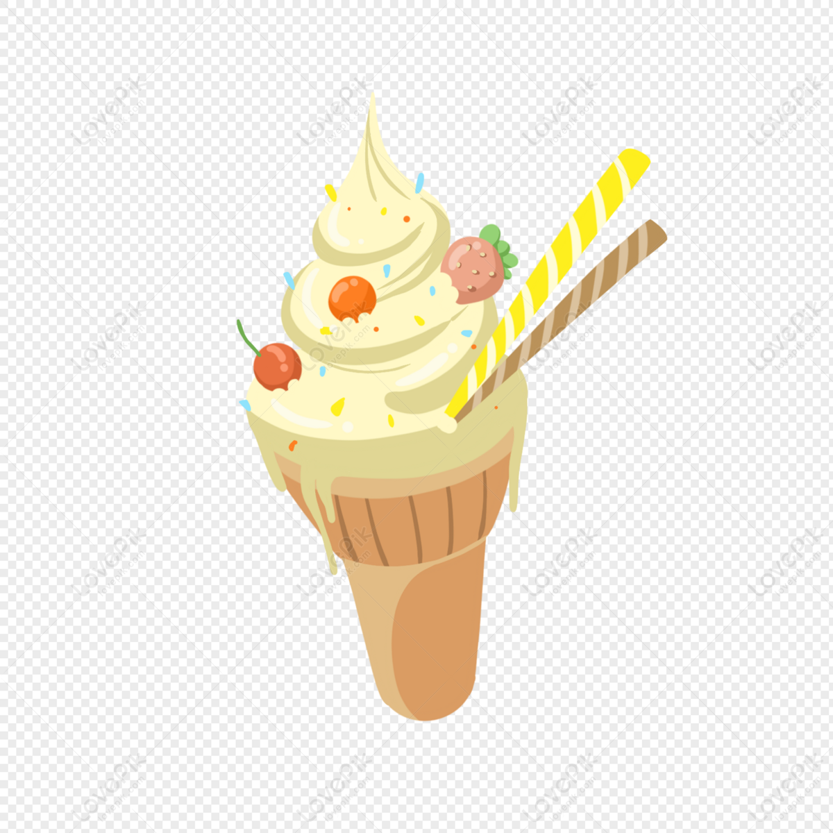 Hand drawn cartoon colorful ice cream png image_picture free download ...