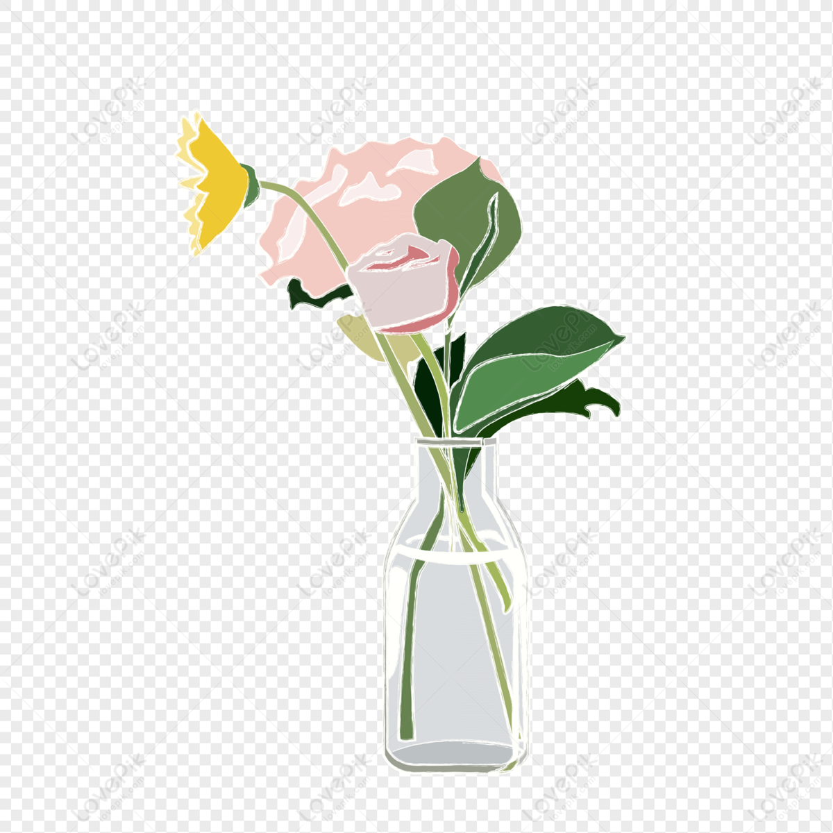 Flowers In A Vase PNG Transparent Background And Clipart Image For Free  Download - Lovepik | 401252020
