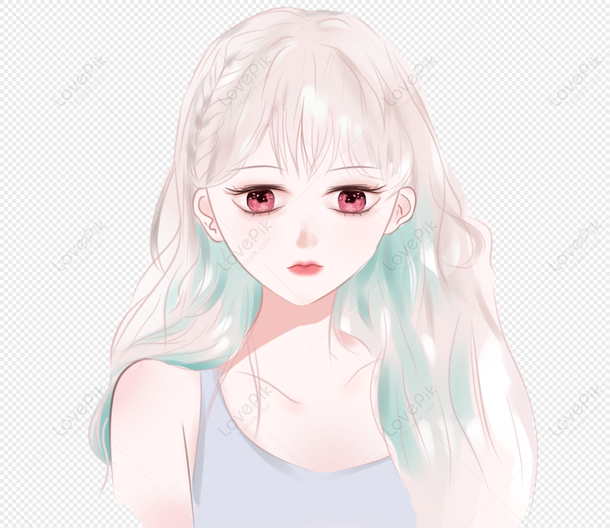 Good Hand Painted Girl Materials Image, Dark Girl, Girl Green, Girl ...