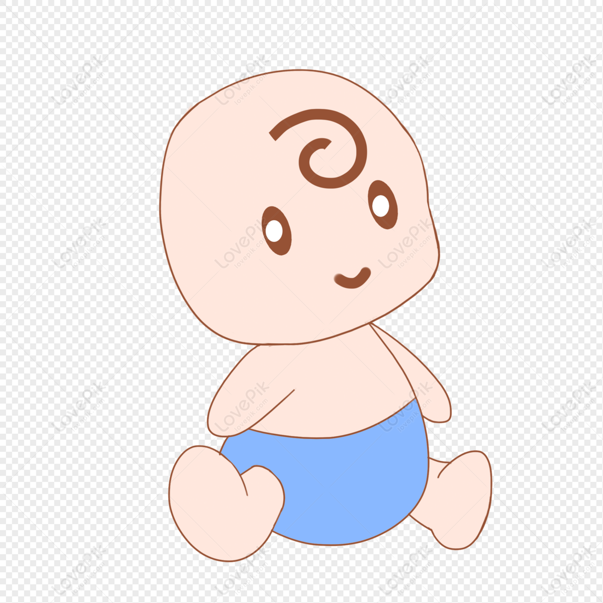 Hand Drawn Cartoon Baby Sitting On Mothers Day PNG Transparent Image And  Clipart Image For Free Download - Lovepik | 401240537