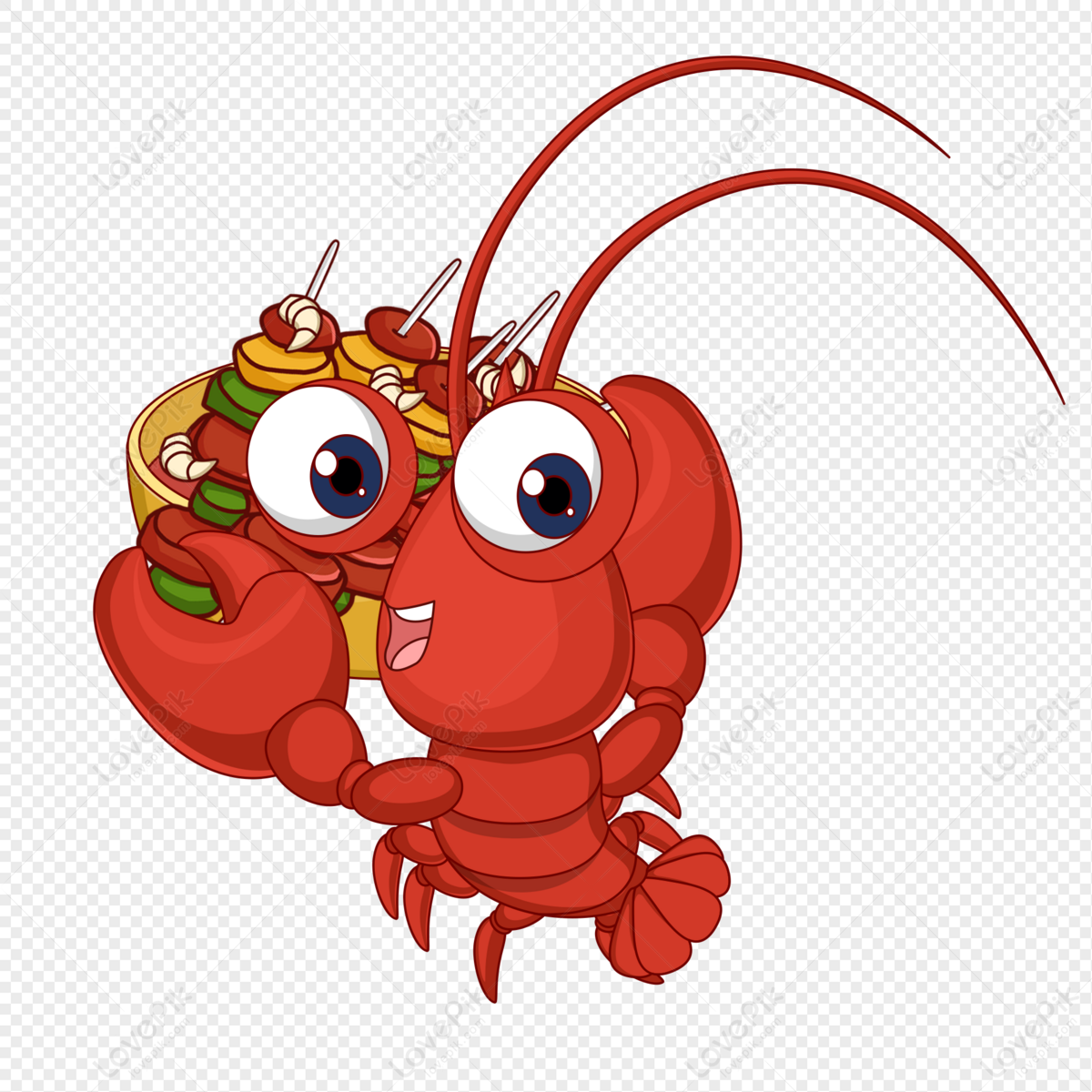 Cartoon Lobster PNG Images With Transparent Background | Free Download On  Lovepik