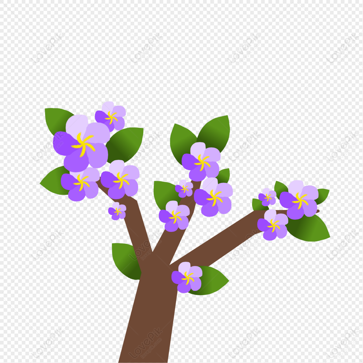 Flor Morada Planta Arbol PNG Imágenes Gratis - Lovepik