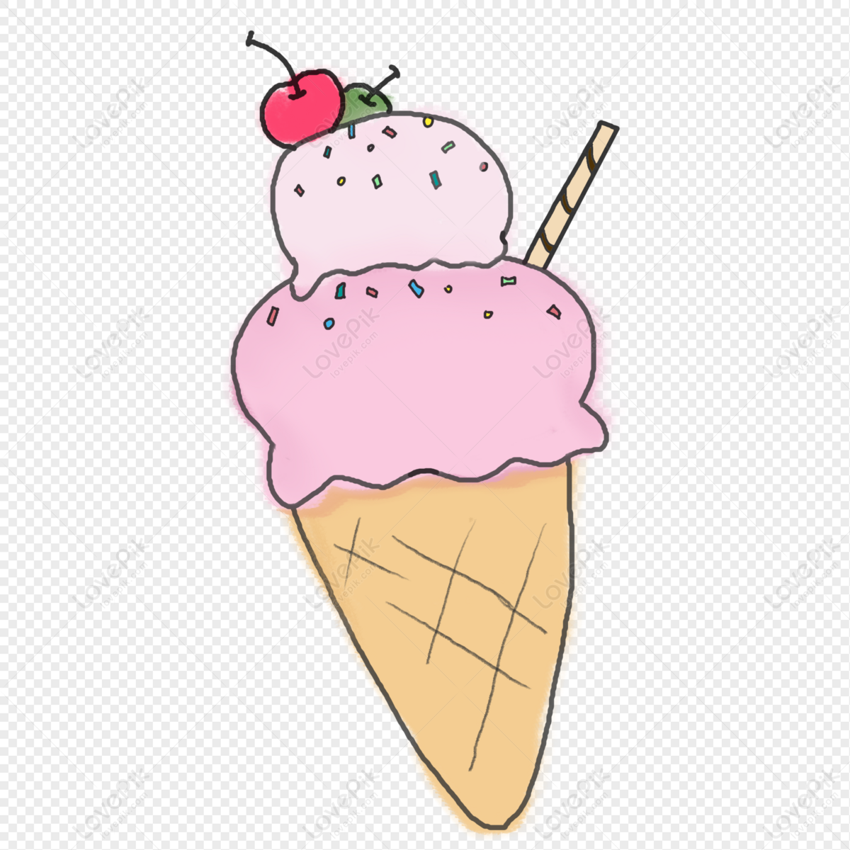 Easy How to Draw an Ice Cream Cone Tutorial Video