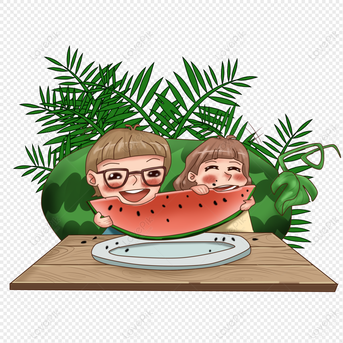 Watermelon Face | Anime Manga Melon Watermelon' Sticker | Spreadshirt