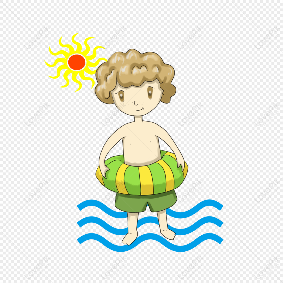 Boy Playing By The Sea PNG Free Download And Clipart Image For Free ...