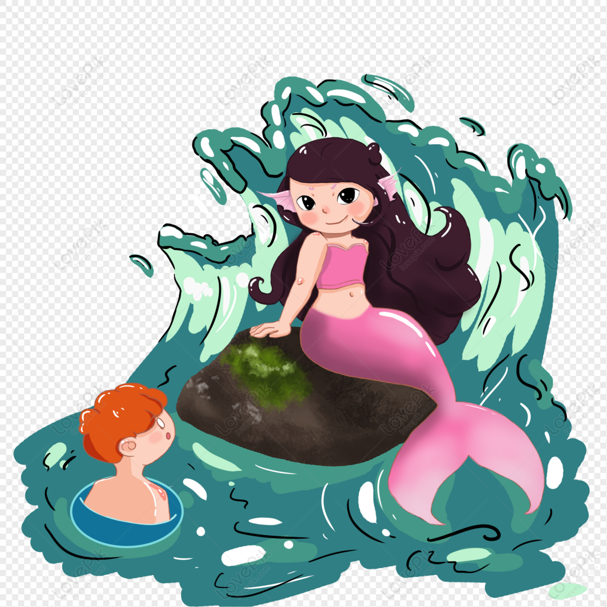 boy mermaid cartoon