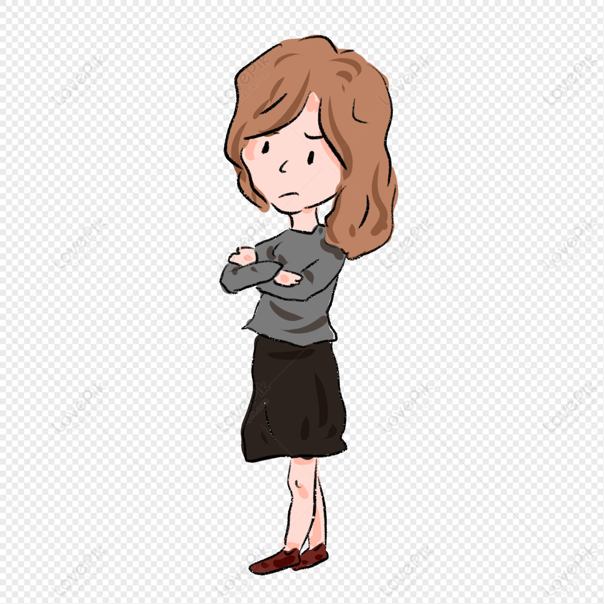 Businesswoman At Work Angry Cartoon PNG Transparent Image And Clipart Image  For Free Download - Lovepik | 401266757