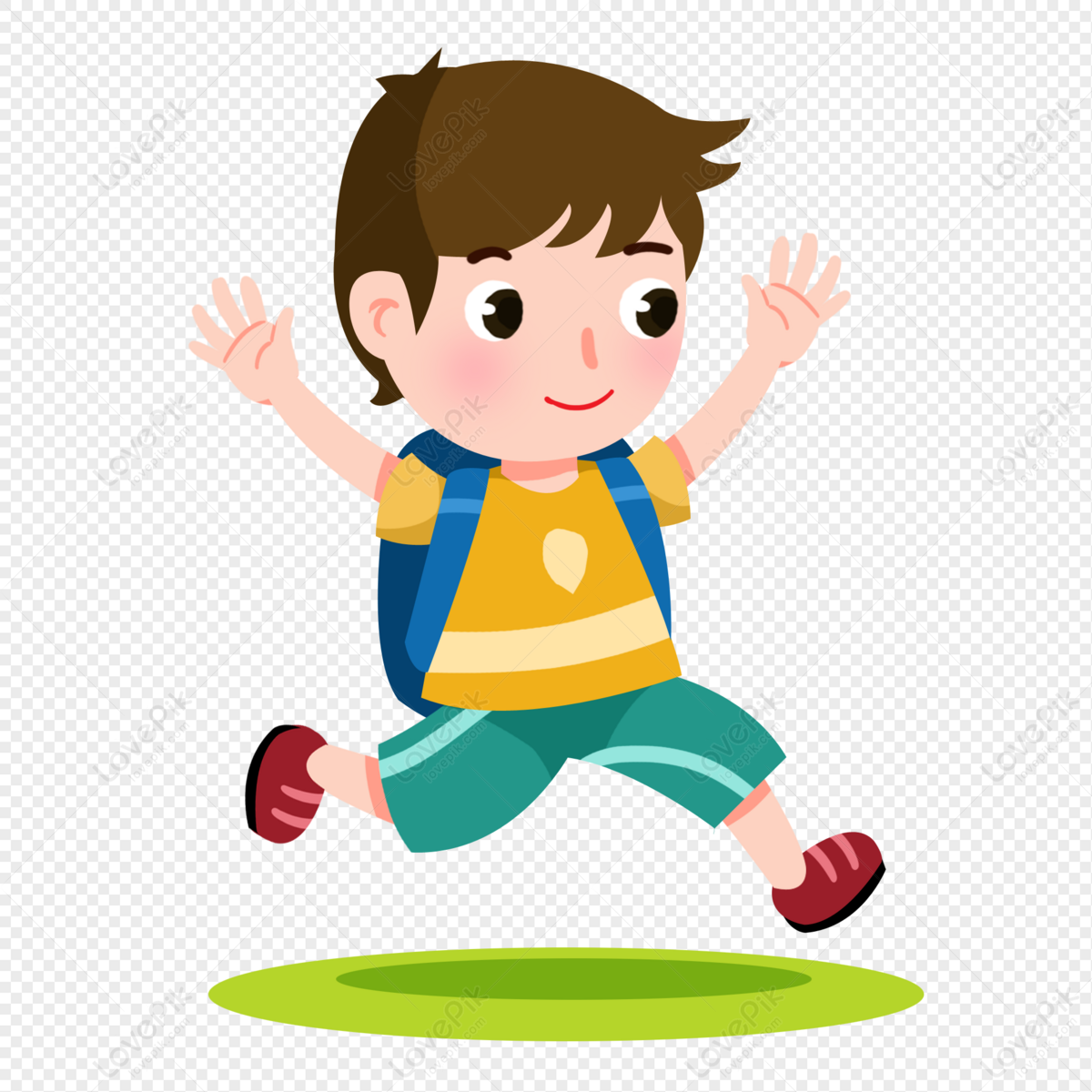 Cartoon Boy Running With A Bag PNG Transparent Image And Clipart Image For  Free Download - Lovepik | 401272317