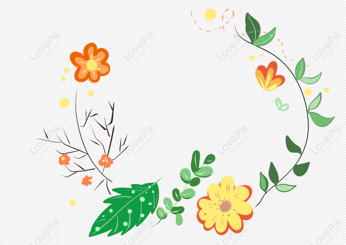 Cartoon Cute Fresh Spring Summer Flowers Border PNG Transparent Background  And Clipart Image For Free Download - Lovepik | 401258130