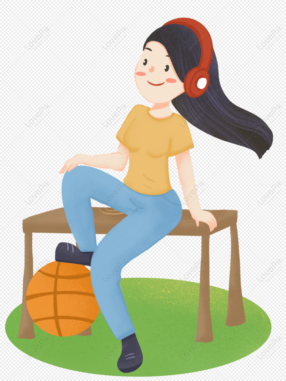 Cartoon Girl Listening To Song Illustration Free PNG And Clipart Image For  Free Download - Lovepik | 401267439