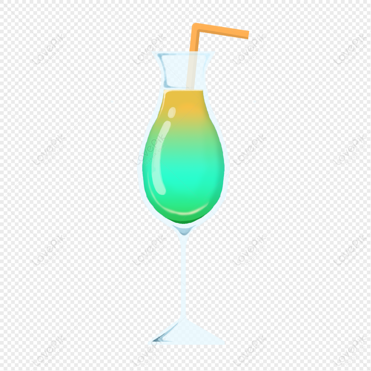 Cartoon Goblet Green Drink PNG White Transparent And Clipart Image For ...