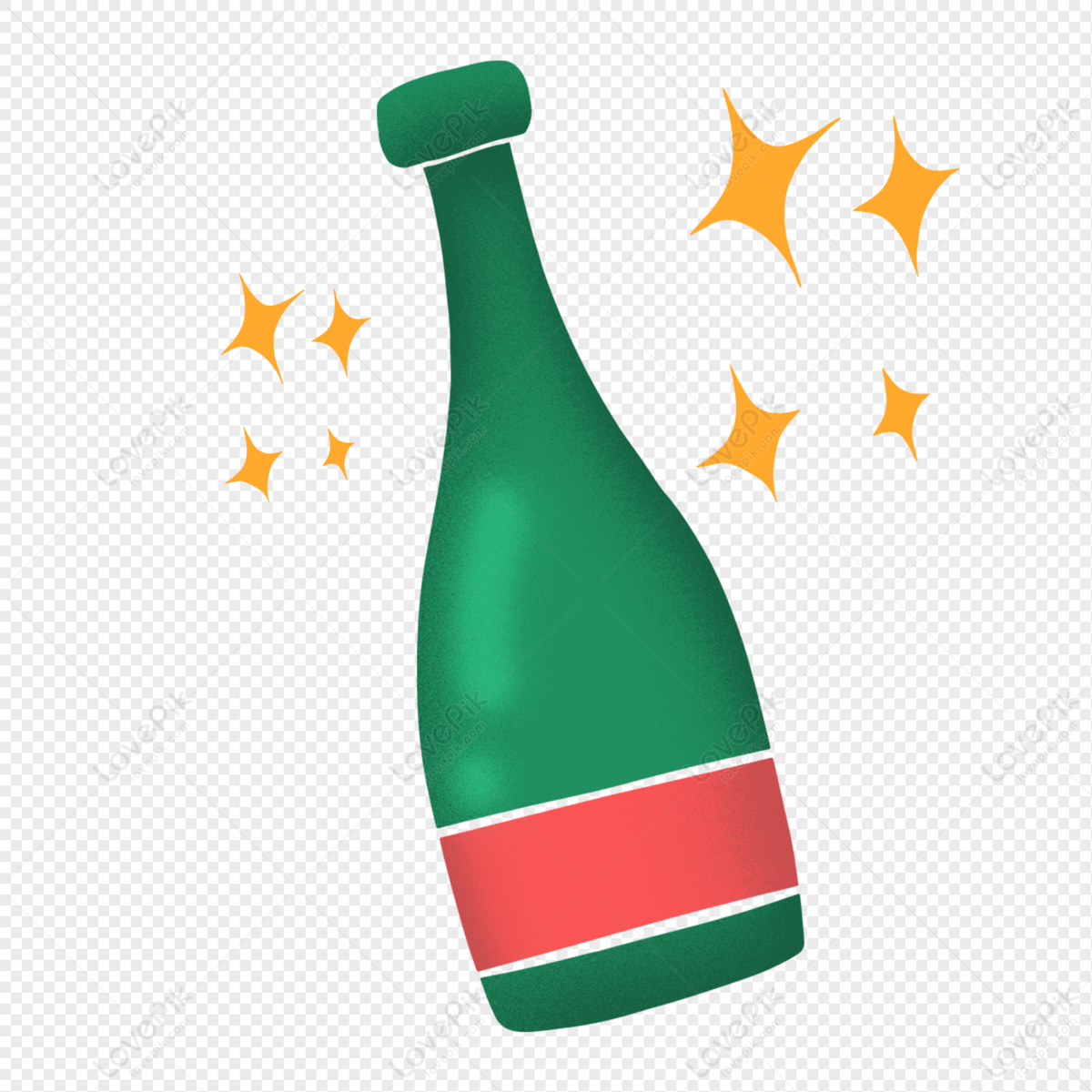 Cartoon Green Wine Bottle Illustration PNG Hd Transparent Image And Clipart  Image For Free Download - Lovepik | 401274814