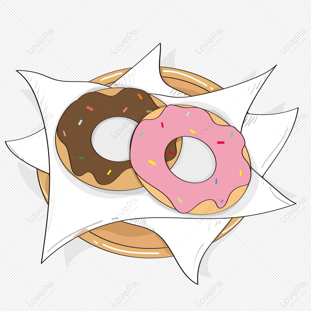 Cartoon Hand Drawn Donut PNG Transparent Image And Clipart Image For Free  Download - Lovepik | 401270557