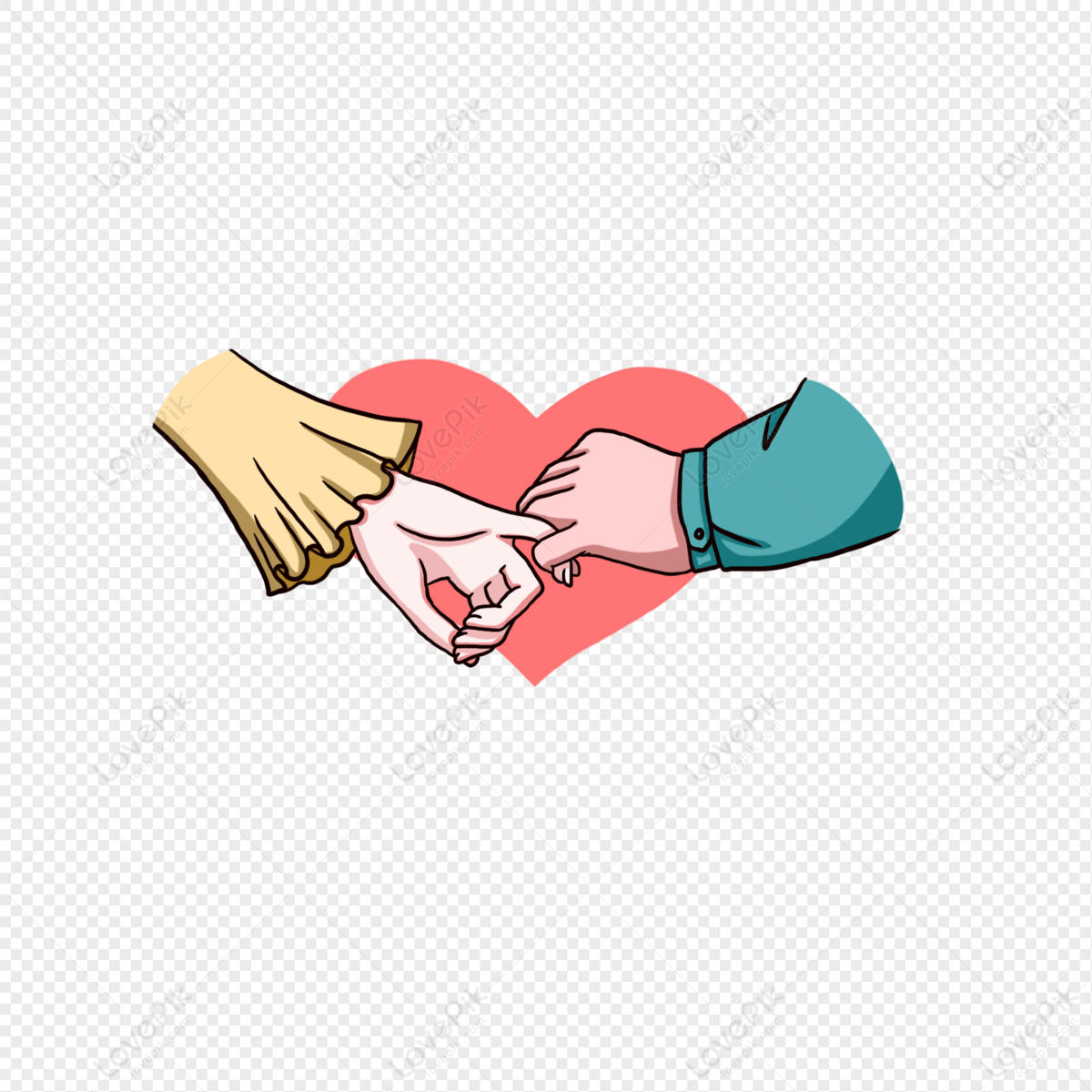 Cartoon Hand Drawn Romantic Couple Happy Holding Hands PNG Image Free  Download And Clipart Image For Free Download - Lovepik | 401272481