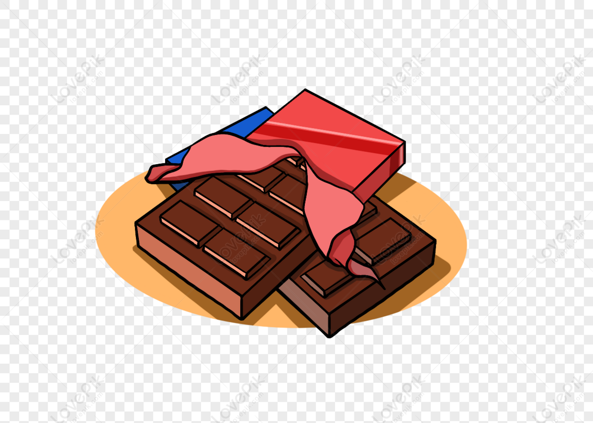 一盒巧克力 美味巧克力 插畫 巧克力, 巧克力插圖, 紅色盒子, 美味巧克力素材圖案，PSD和PNG圖片免費下載