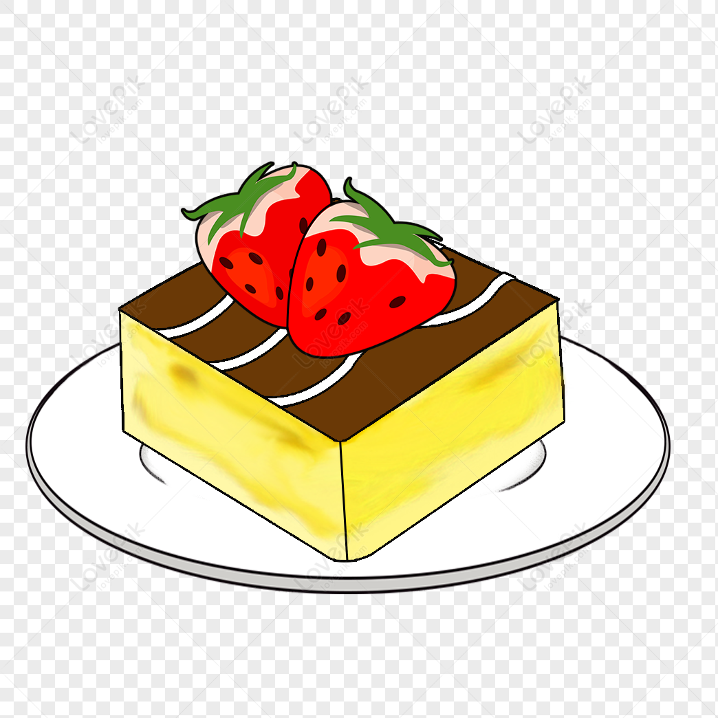 Cartoon Hand Drawn Strawberry Cake PNG White Transparent And Clipart Image  For Free Download - Lovepik | 401265862