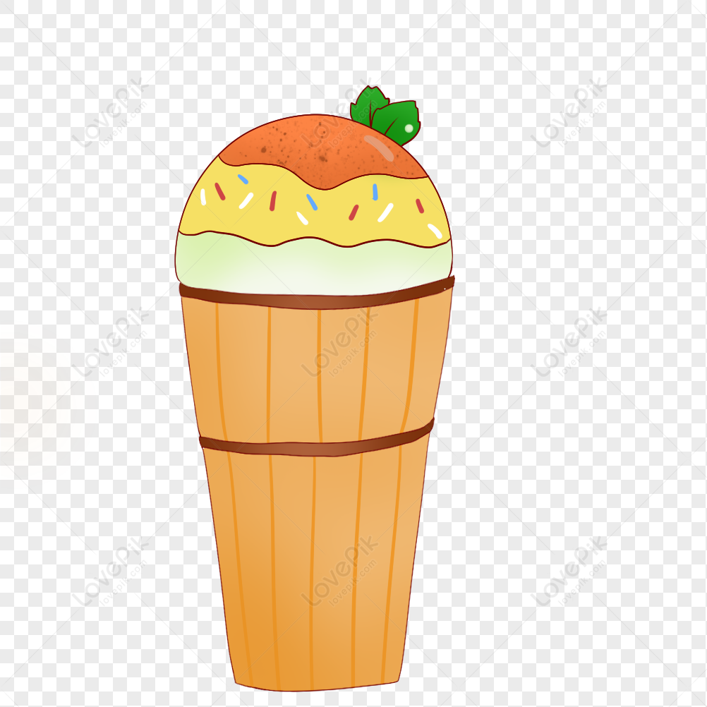 Cartoon Hand Drawn Tasty Colorful Ice Cream PNG Transparent And Clipart ...