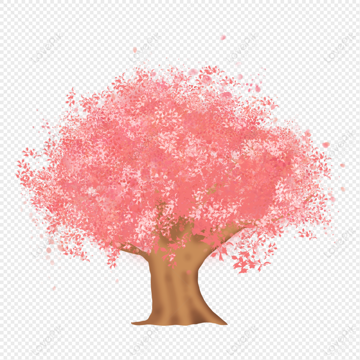 Dibujos Animados De árboles De Color Rosa Ilustración PNG Imágenes Gratis -  Lovepik