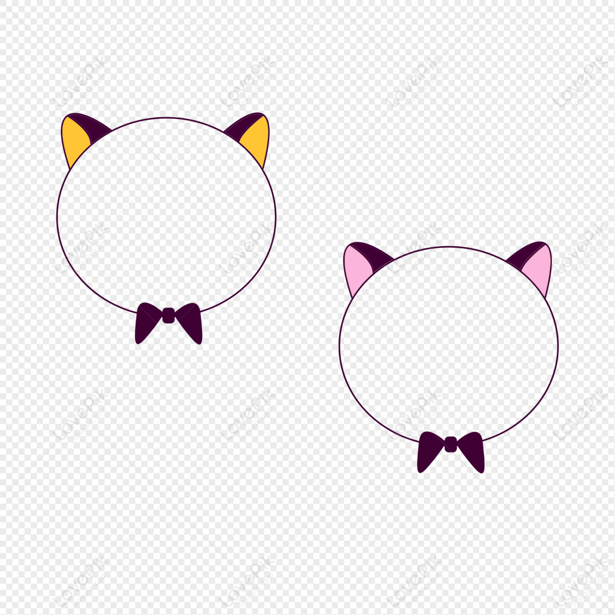 Cat Ears Border PNG Image And Clipart Image For Free Download - Lovepik |  401276378