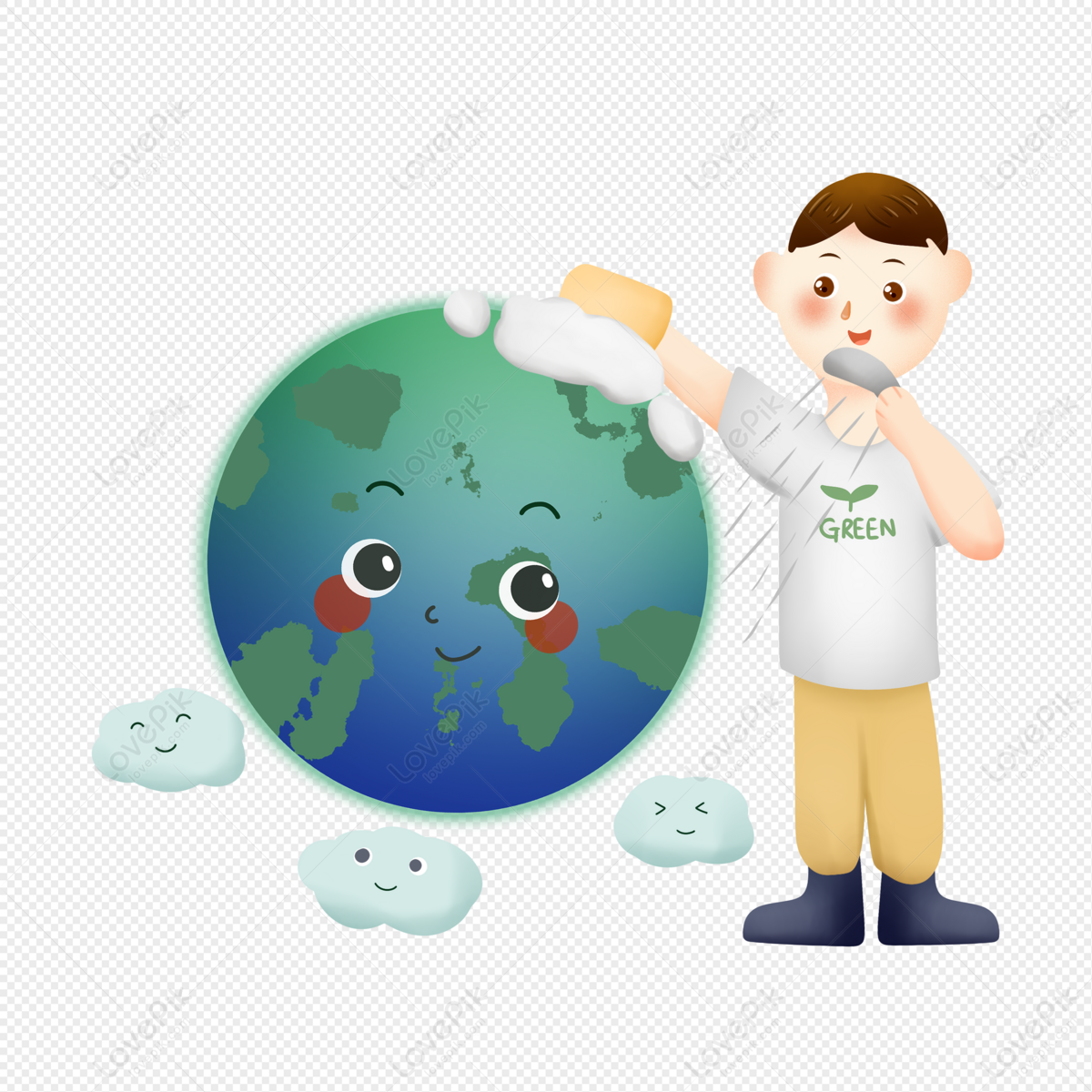 planet earth with trash clip art
