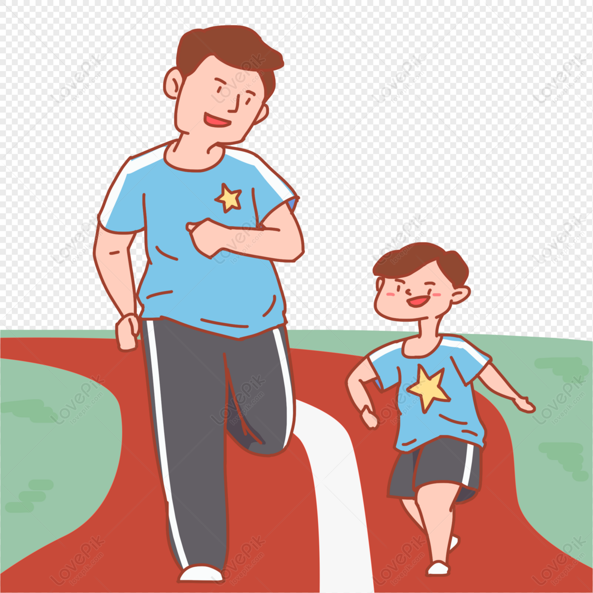 Padre E Hijo Corriendo PNG Imágenes Gratis - Lovepik