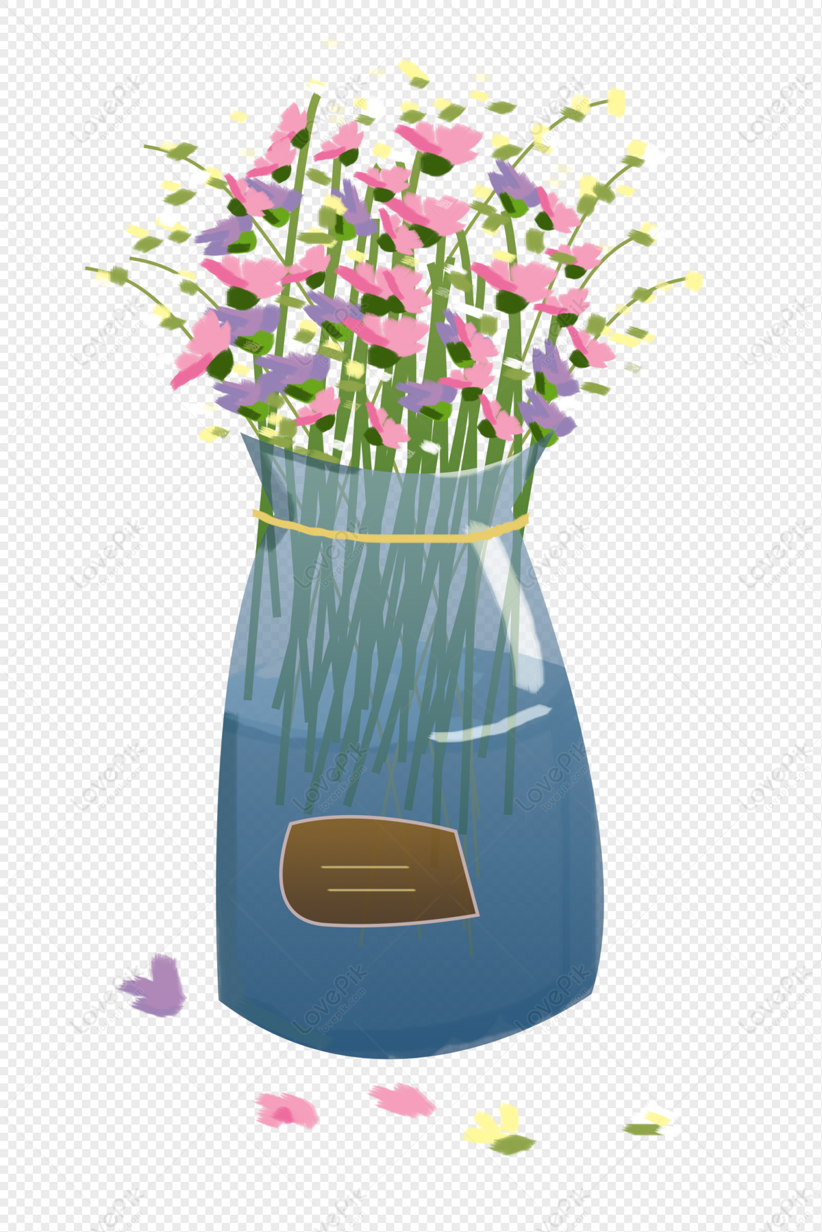 Gypsophila Blue Vase PNG Picture And Clipart Image For Free Download ...