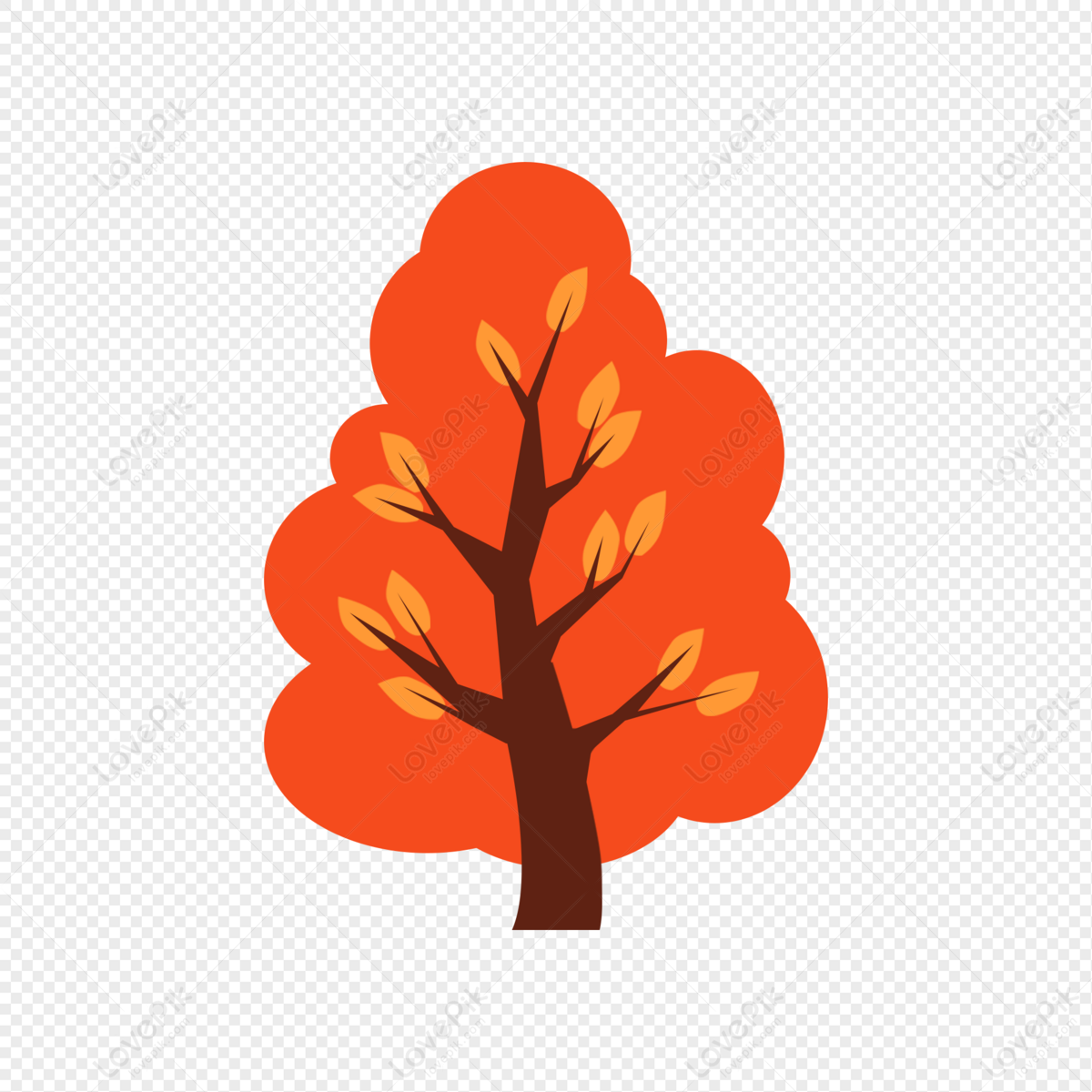 Red Leafy Tree PNG Hd Transparent Image And Clipart Image For Free ...