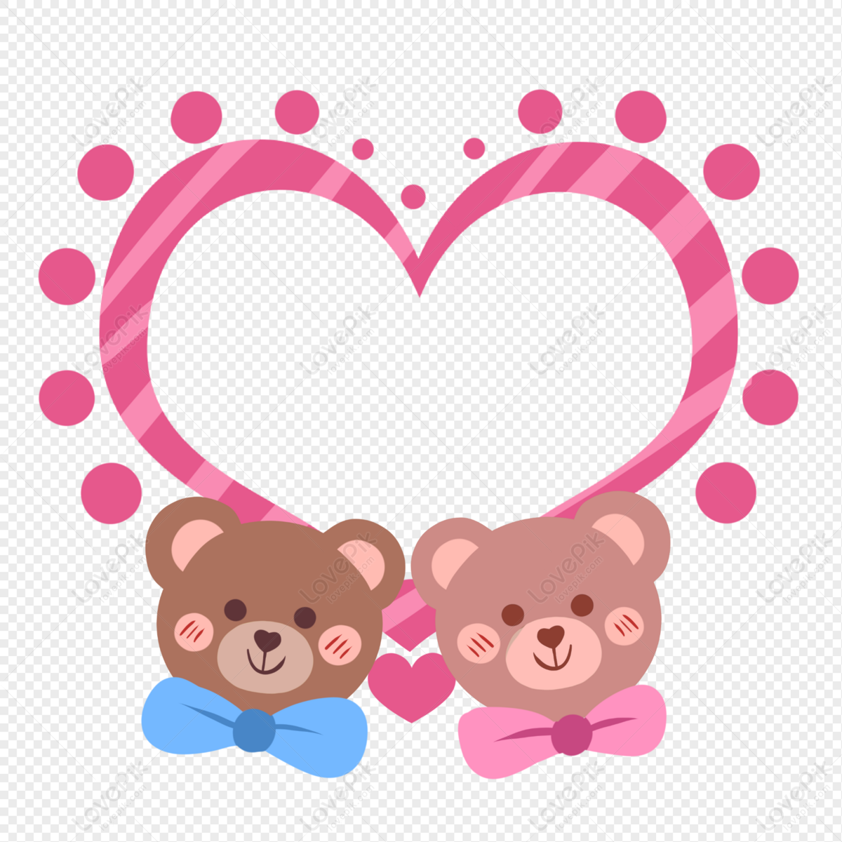 Two Bears Loving Border PNG Picture And Clipart Image For Free ...
