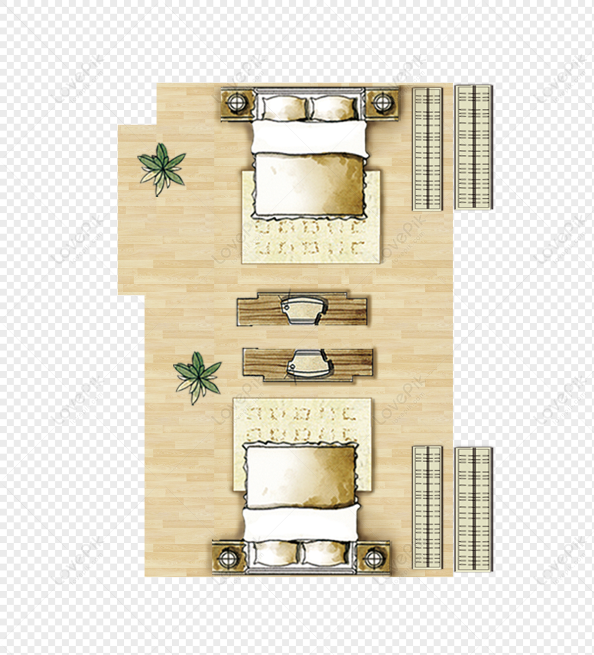 Bedroom Top View, Aerial View, House View, Light View PNG Transparent ...