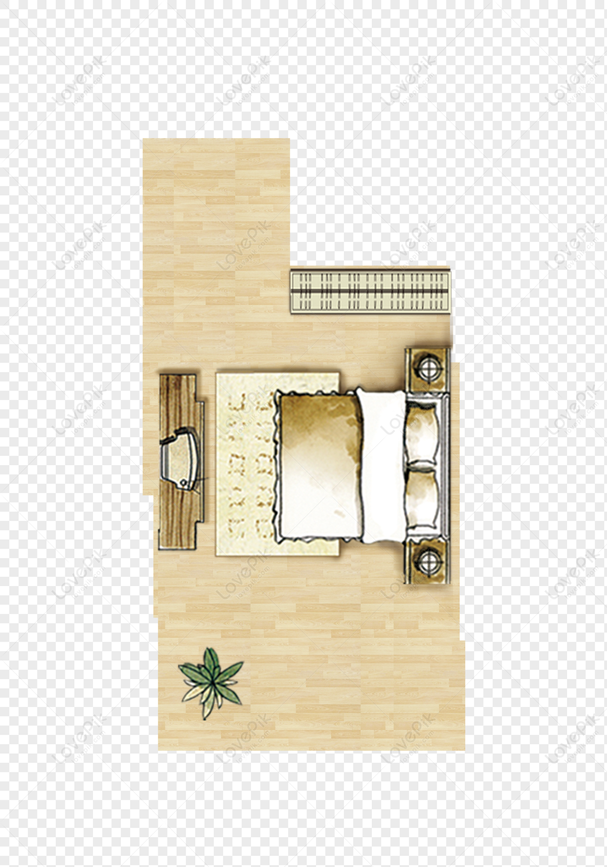 Bedroom Top View Free PNG And Clipart Image For Free Download - Lovepik ...