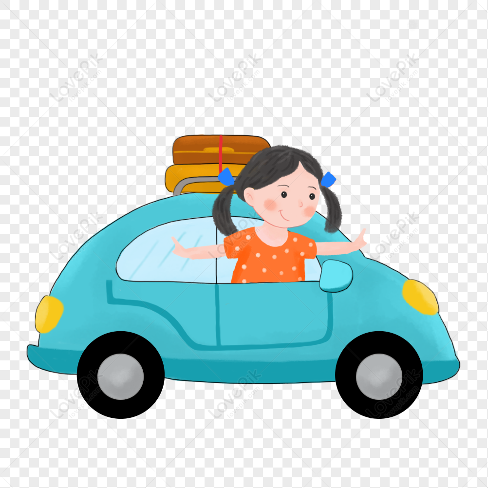 Car trip, car driving, car girl, car light png image free download