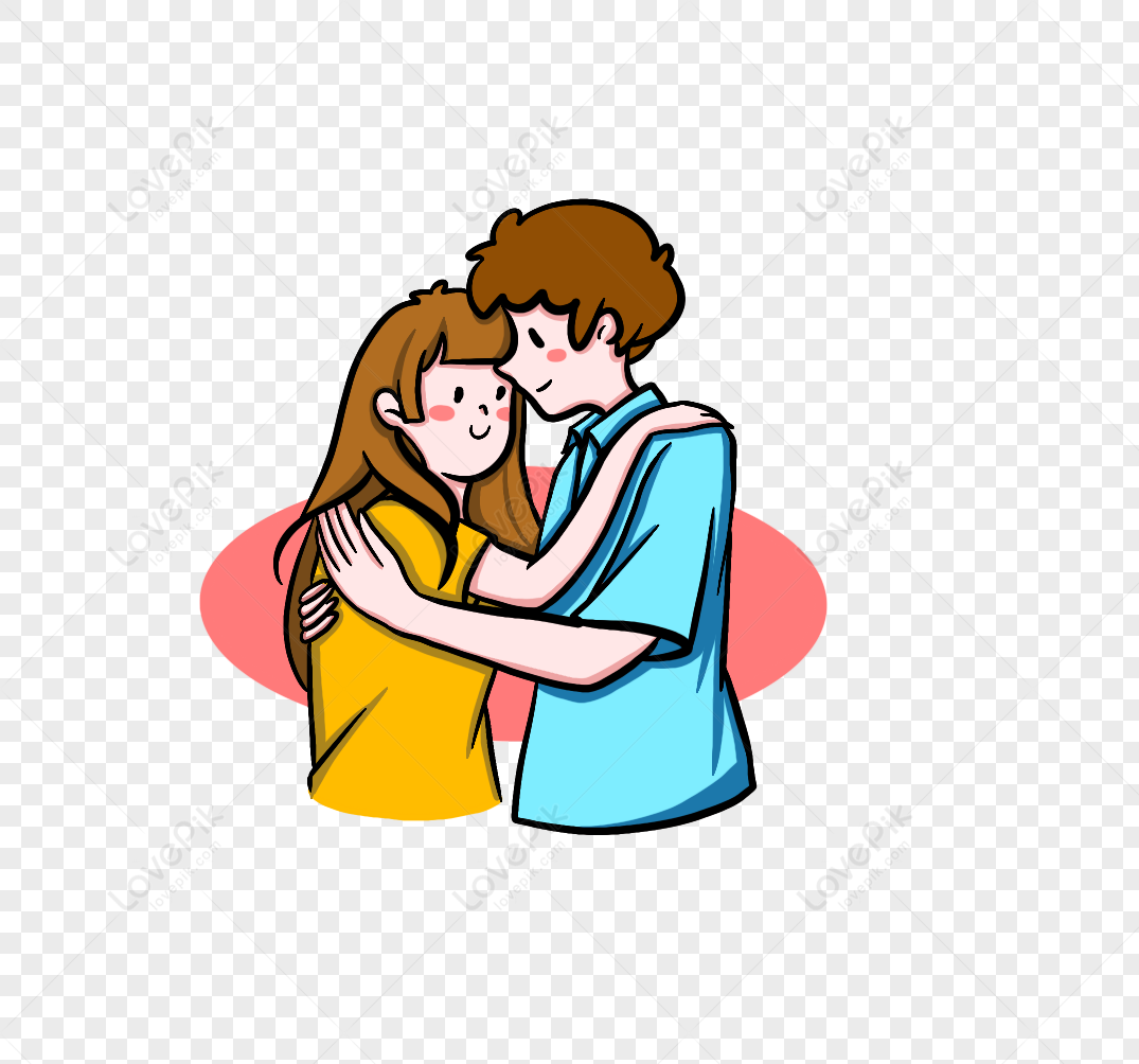 Cartoon Hand Drawn Sweet Couple Happy Hug PNG Free Download And Clipart  Image For Free Download - Lovepik | 401279423