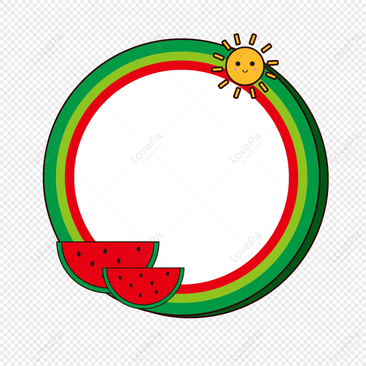 watermelon border clip art