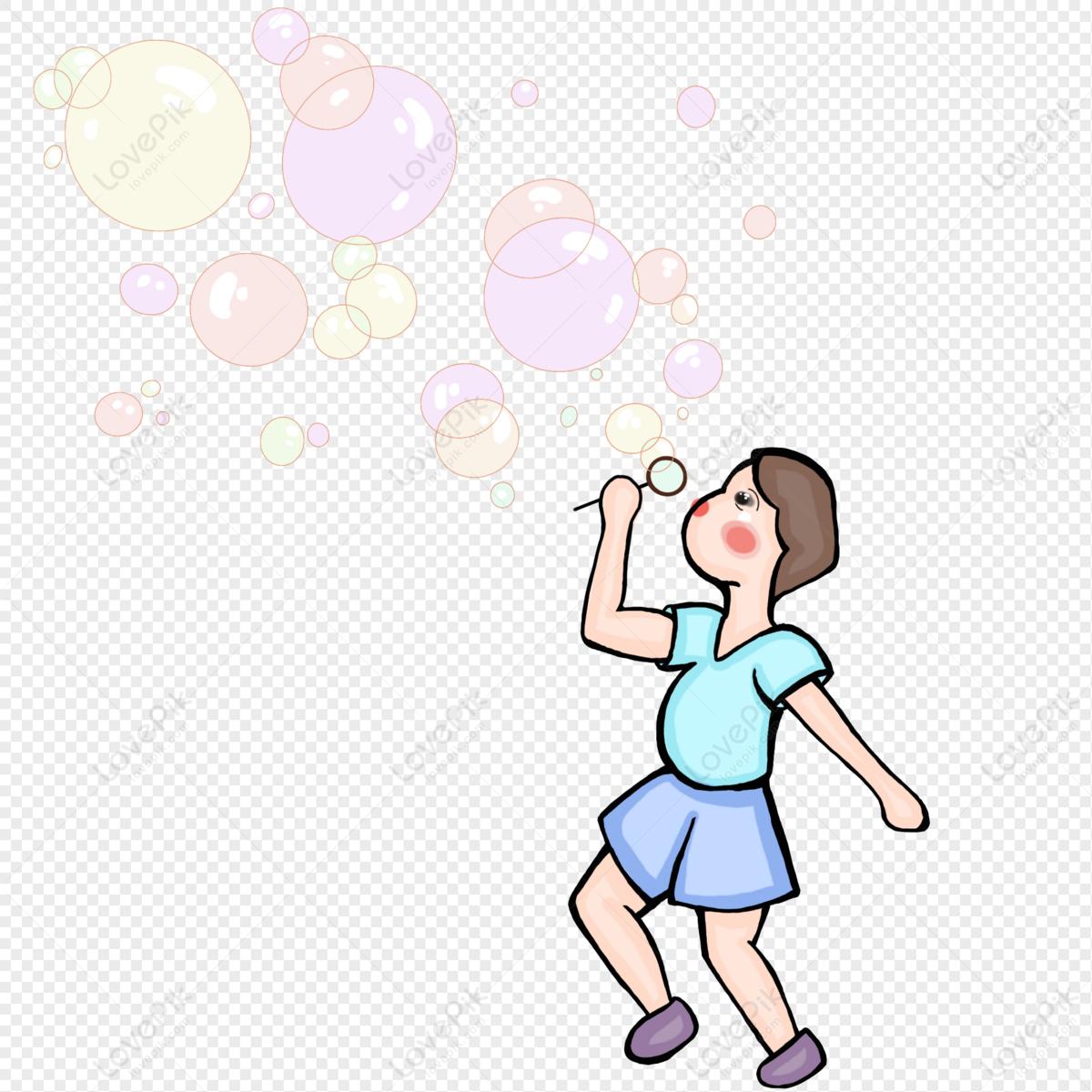 Childlike Blowing Bubbles PNG Image Free Download And Clipart Image For  Free Download - Lovepik | 401297951