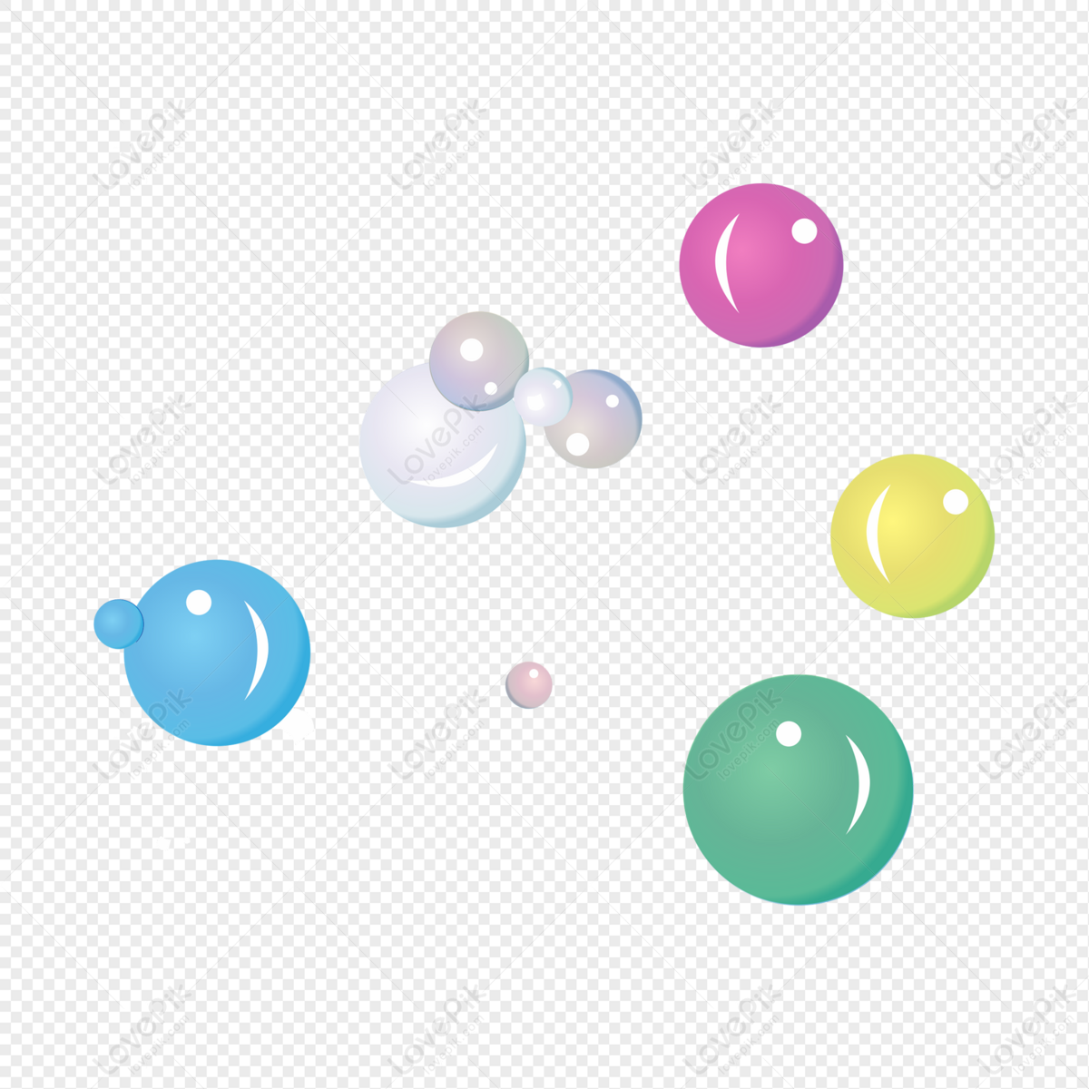 Creative Cartoon Transparent Color Bubbles PNG Transparent Background And  Clipart Image For Free Download - Lovepik | 401278790