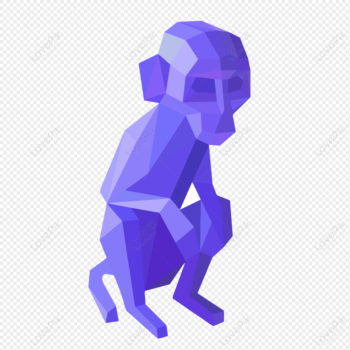 Desenho De Lado De Macaco Azul Cristal PNG Imagens Gratuitas Para